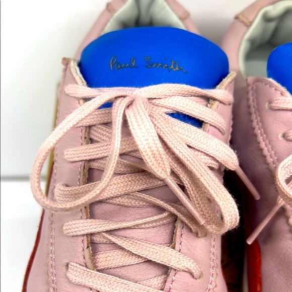 Paul Smith Powder Pink Sneakers with Blue Accents - Picture 3 of 8